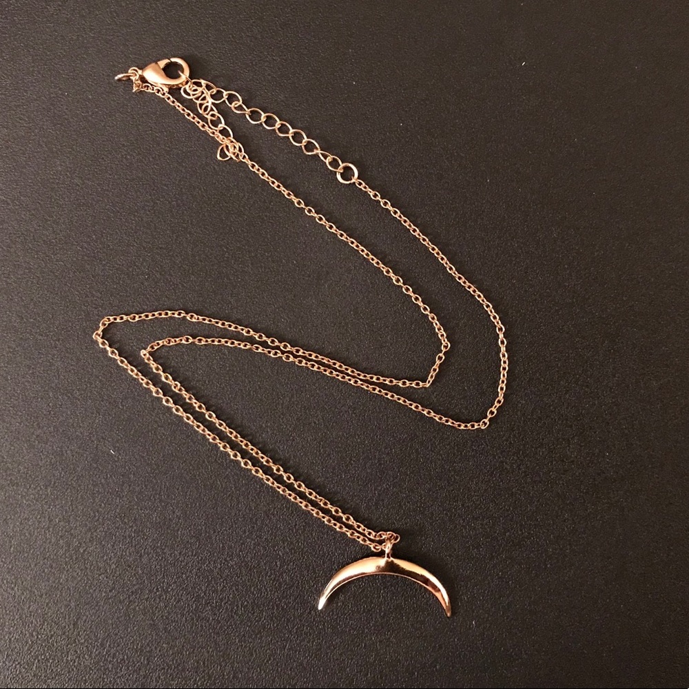 Elizabeth Stone Crescent Moon Necklace